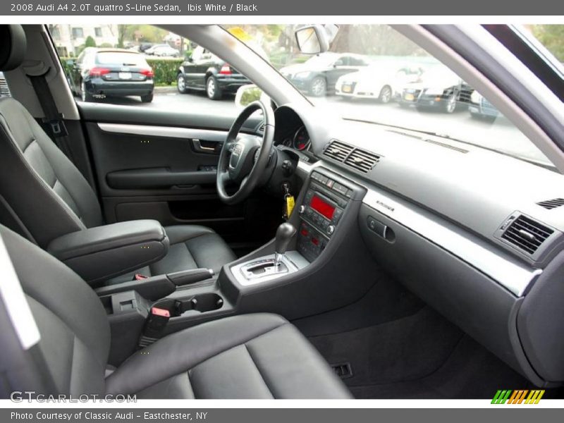 Ibis White / Black 2008 Audi A4 2.0T quattro S-Line Sedan