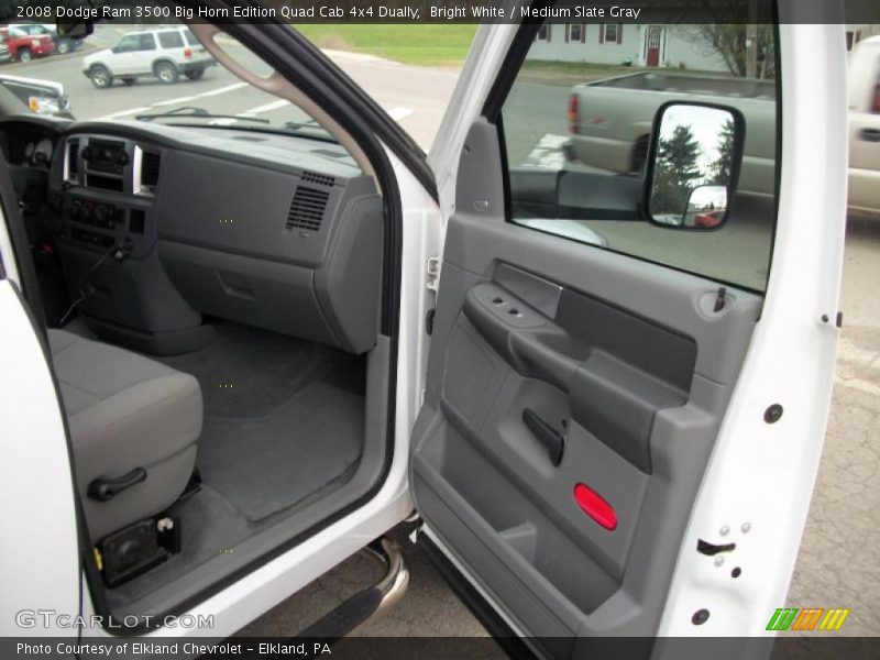 Bright White / Medium Slate Gray 2008 Dodge Ram 3500 Big Horn Edition Quad Cab 4x4 Dually