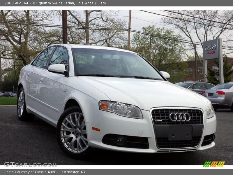 Ibis White / Black 2008 Audi A4 2.0T quattro S-Line Sedan