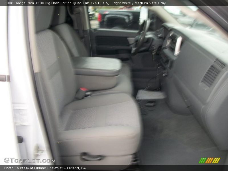 Bright White / Medium Slate Gray 2008 Dodge Ram 3500 Big Horn Edition Quad Cab 4x4 Dually