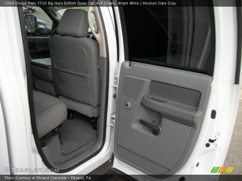 Bright White / Medium Slate Gray 2008 Dodge Ram 3500 Big Horn Edition Quad Cab 4x4 Dually