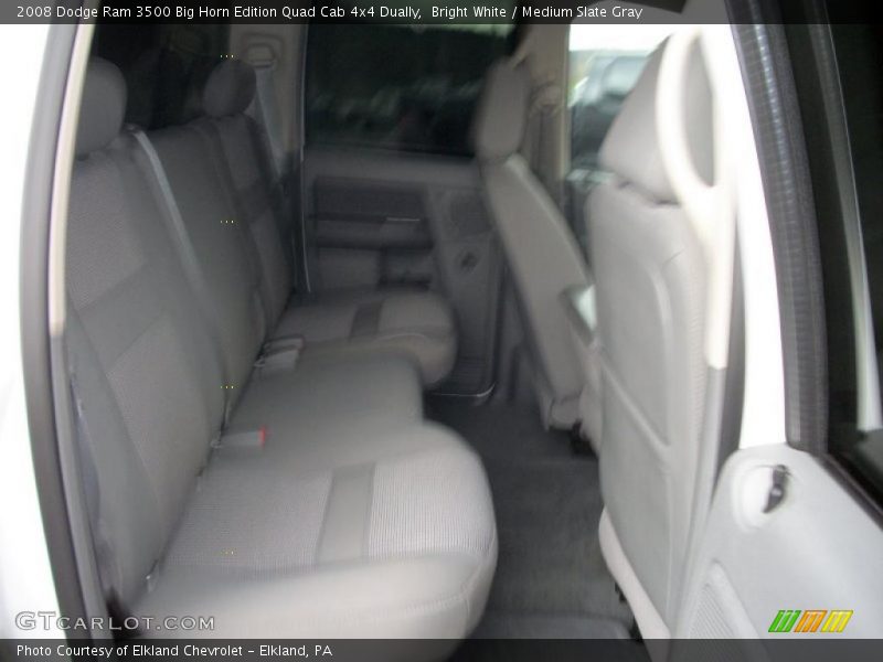 Bright White / Medium Slate Gray 2008 Dodge Ram 3500 Big Horn Edition Quad Cab 4x4 Dually