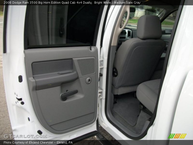 Bright White / Medium Slate Gray 2008 Dodge Ram 3500 Big Horn Edition Quad Cab 4x4 Dually