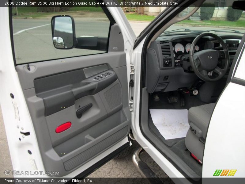 Bright White / Medium Slate Gray 2008 Dodge Ram 3500 Big Horn Edition Quad Cab 4x4 Dually