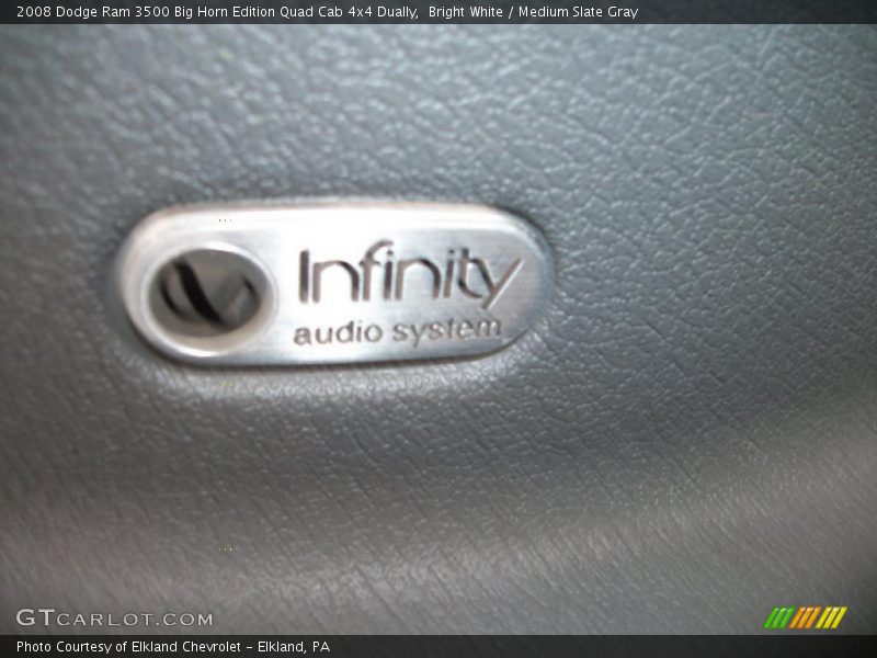 Bright White / Medium Slate Gray 2008 Dodge Ram 3500 Big Horn Edition Quad Cab 4x4 Dually