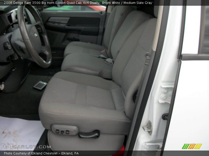 Bright White / Medium Slate Gray 2008 Dodge Ram 3500 Big Horn Edition Quad Cab 4x4 Dually