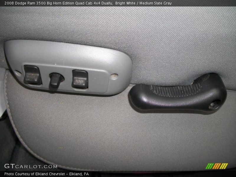 Bright White / Medium Slate Gray 2008 Dodge Ram 3500 Big Horn Edition Quad Cab 4x4 Dually