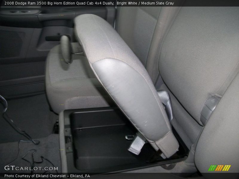Bright White / Medium Slate Gray 2008 Dodge Ram 3500 Big Horn Edition Quad Cab 4x4 Dually
