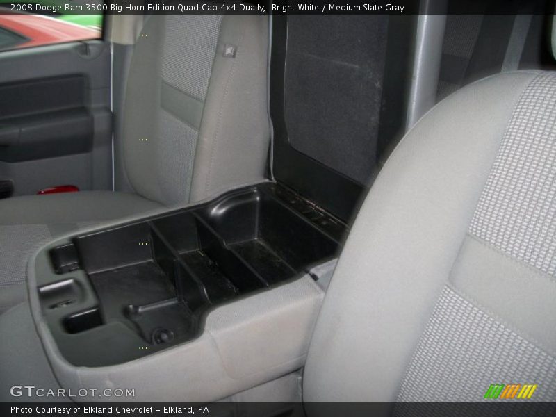 Bright White / Medium Slate Gray 2008 Dodge Ram 3500 Big Horn Edition Quad Cab 4x4 Dually