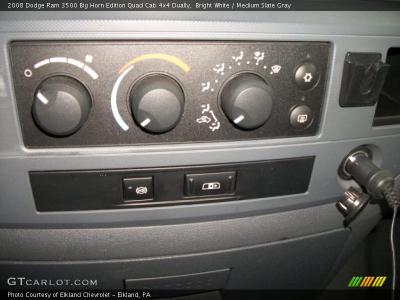 Bright White / Medium Slate Gray 2008 Dodge Ram 3500 Big Horn Edition Quad Cab 4x4 Dually