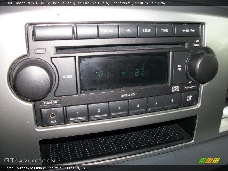 Bright White / Medium Slate Gray 2008 Dodge Ram 3500 Big Horn Edition Quad Cab 4x4 Dually