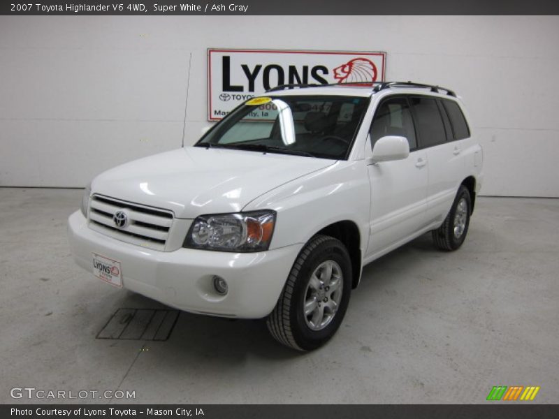 Super White / Ash Gray 2007 Toyota Highlander V6 4WD