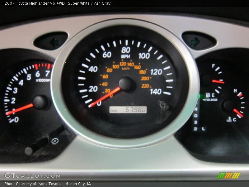 Super White / Ash Gray 2007 Toyota Highlander V6 4WD