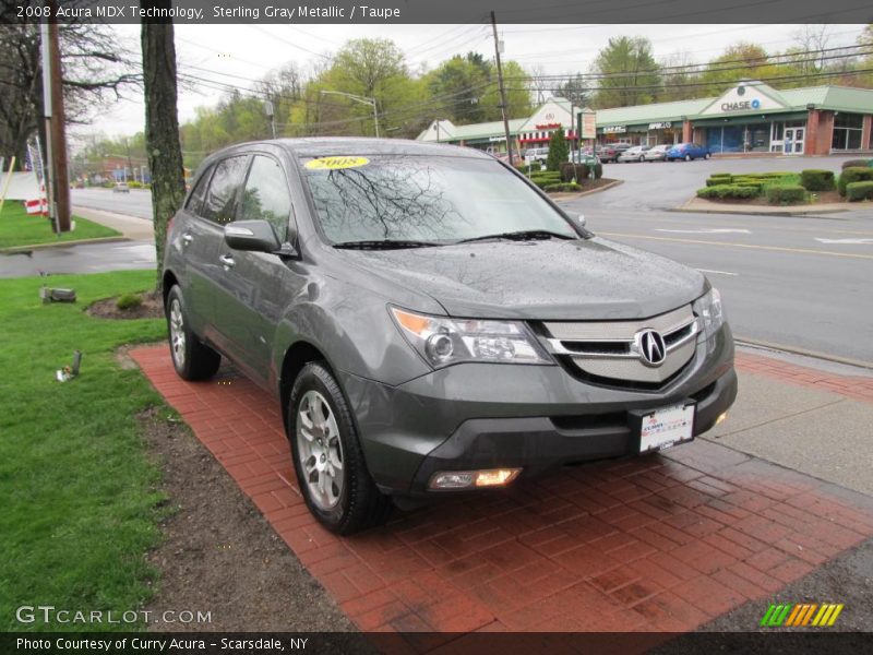 Sterling Gray Metallic / Taupe 2008 Acura MDX Technology