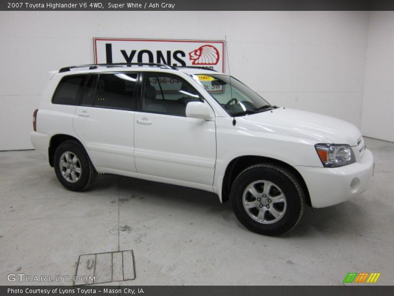 Super White / Ash Gray 2007 Toyota Highlander V6 4WD