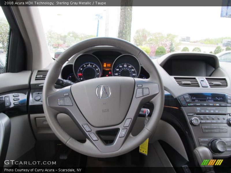 Sterling Gray Metallic / Taupe 2008 Acura MDX Technology