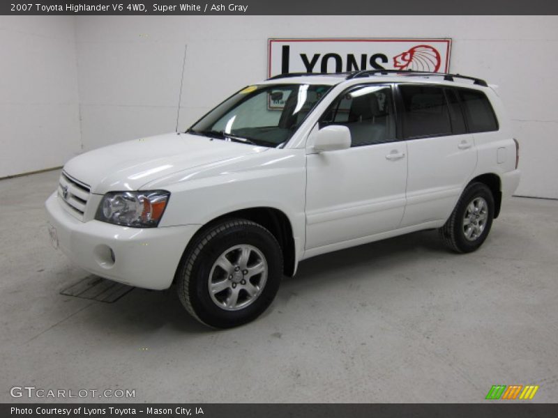 Super White / Ash Gray 2007 Toyota Highlander V6 4WD