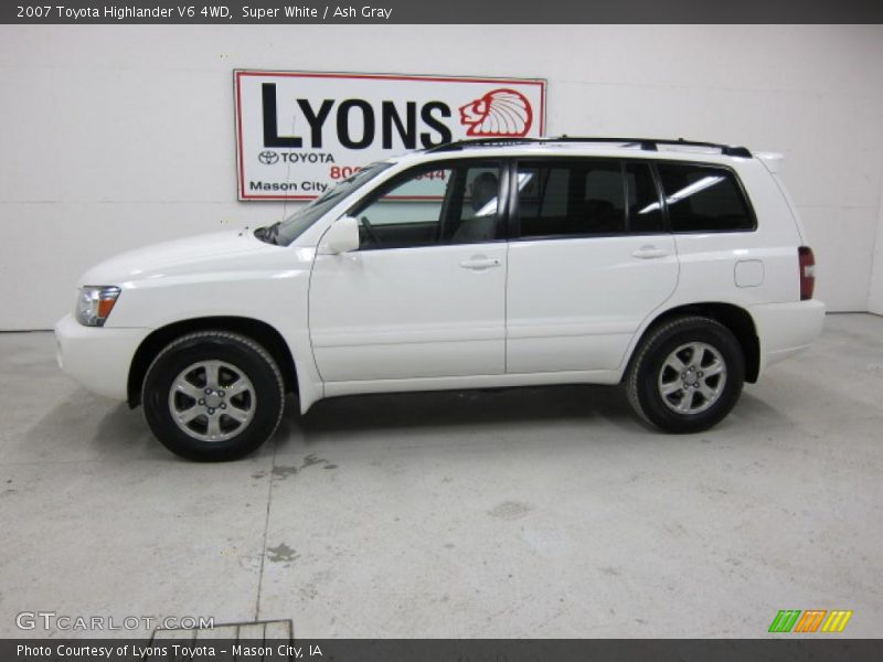 Super White / Ash Gray 2007 Toyota Highlander V6 4WD