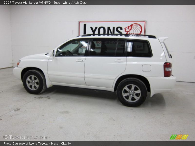 Super White / Ash Gray 2007 Toyota Highlander V6 4WD