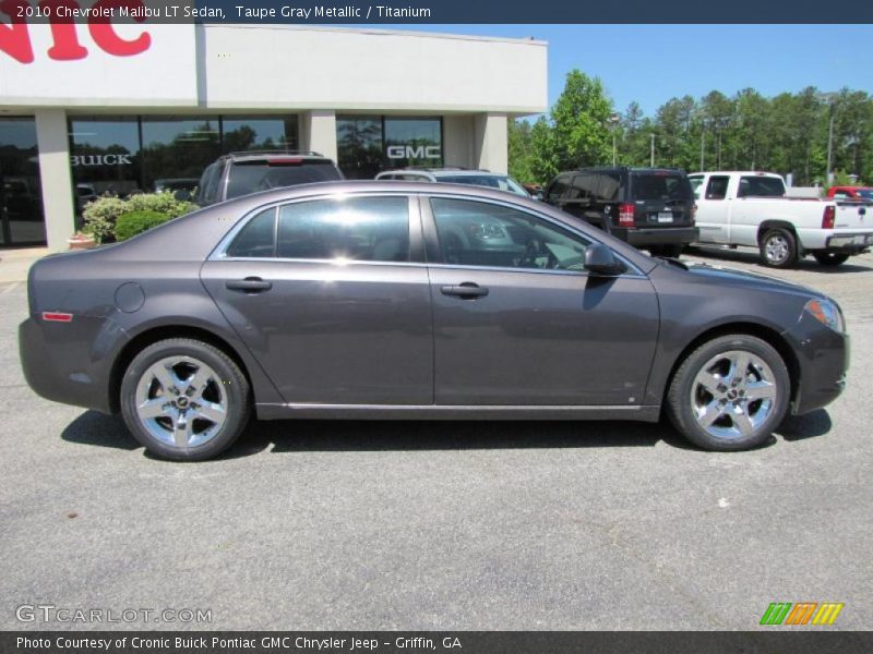 Taupe Gray Metallic / Titanium 2010 Chevrolet Malibu LT Sedan