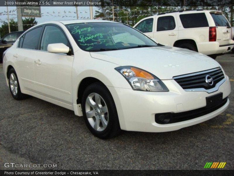 Winter Frost Pearl / Charcoal 2009 Nissan Altima 2.5 SL