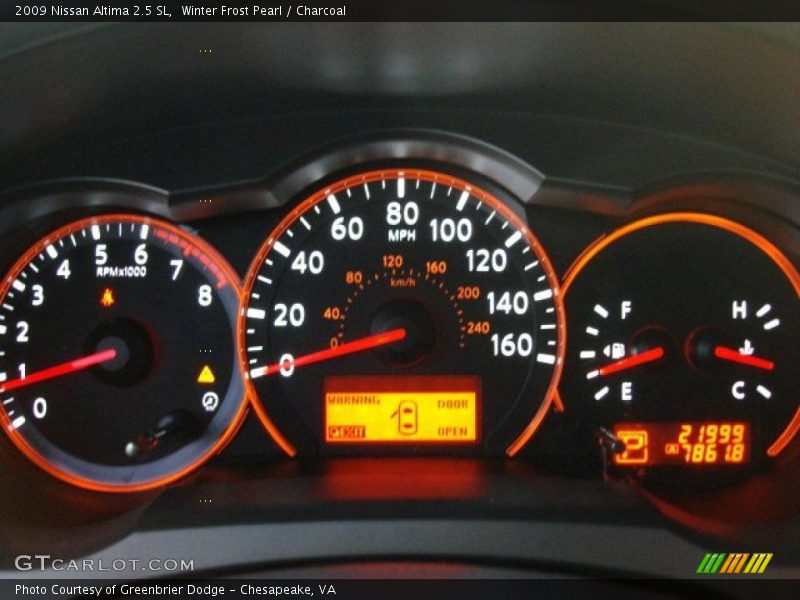 Winter Frost Pearl / Charcoal 2009 Nissan Altima 2.5 SL