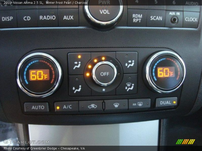 Winter Frost Pearl / Charcoal 2009 Nissan Altima 2.5 SL