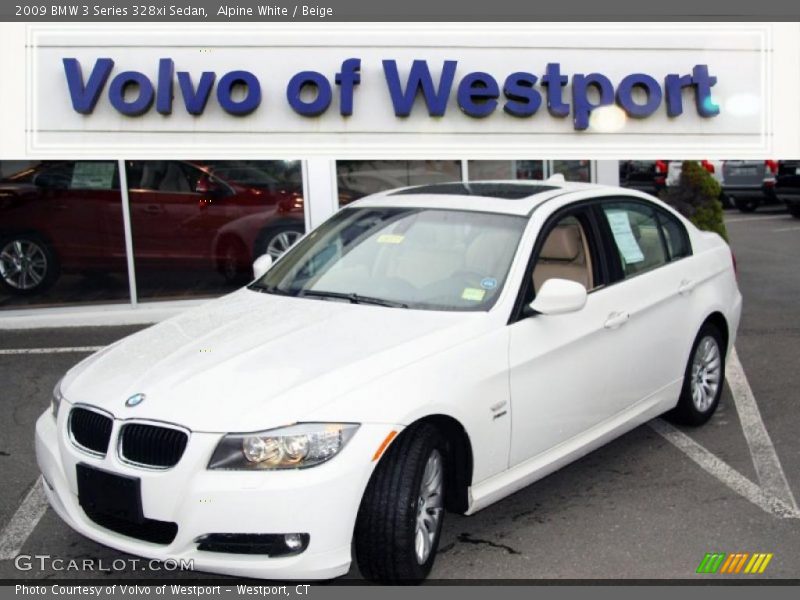 Alpine White / Beige 2009 BMW 3 Series 328xi Sedan