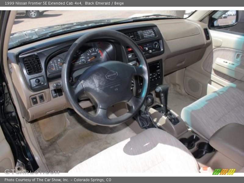 Black Emerald / Beige 1999 Nissan Frontier SE Extended Cab 4x4