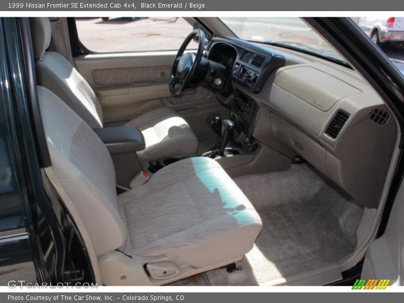 Black Emerald / Beige 1999 Nissan Frontier SE Extended Cab 4x4