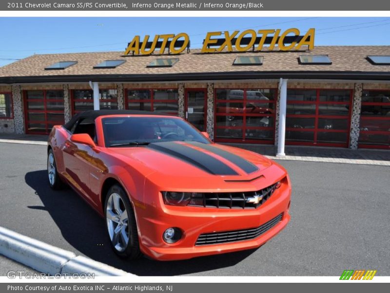 Inferno Orange Metallic / Inferno Orange/Black 2011 Chevrolet Camaro SS/RS Convertible