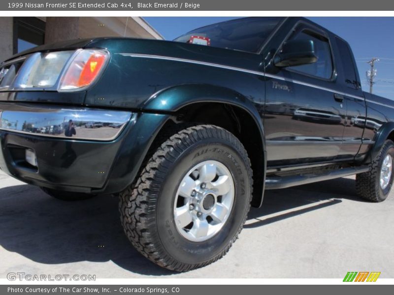 Black Emerald / Beige 1999 Nissan Frontier SE Extended Cab 4x4