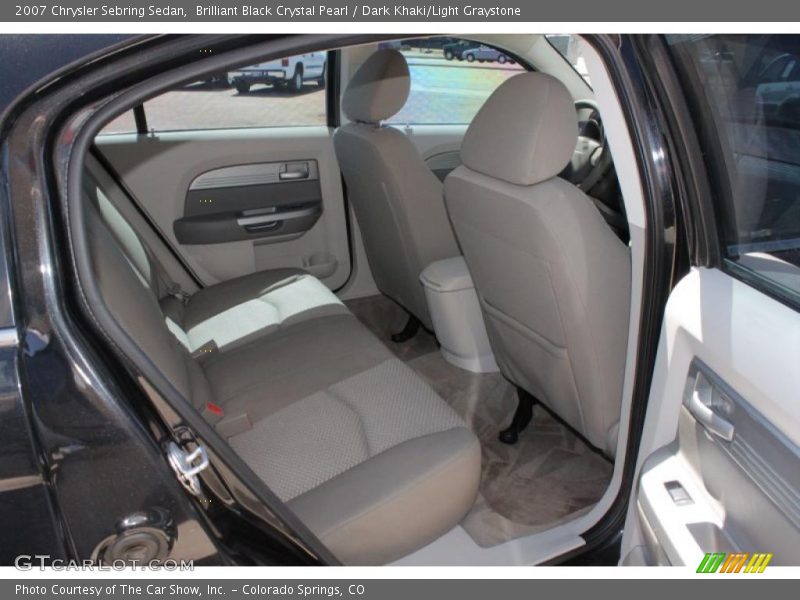 Brilliant Black Crystal Pearl / Dark Khaki/Light Graystone 2007 Chrysler Sebring Sedan