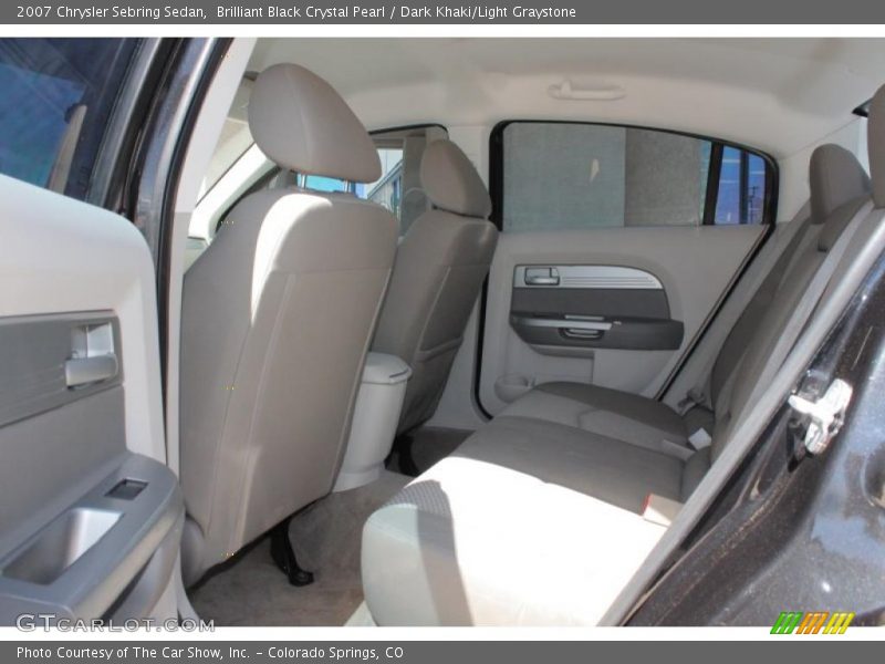 Brilliant Black Crystal Pearl / Dark Khaki/Light Graystone 2007 Chrysler Sebring Sedan
