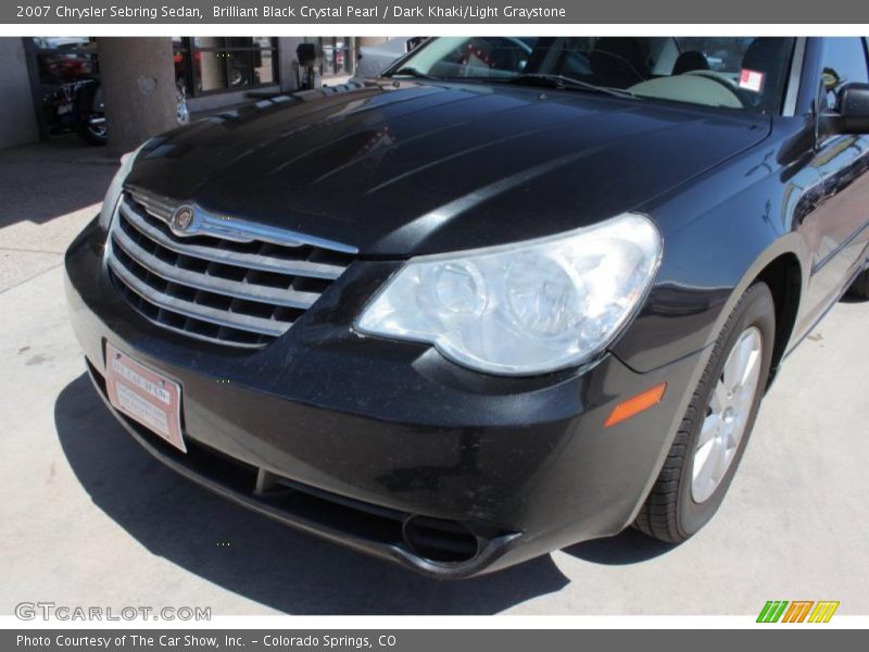 Brilliant Black Crystal Pearl / Dark Khaki/Light Graystone 2007 Chrysler Sebring Sedan