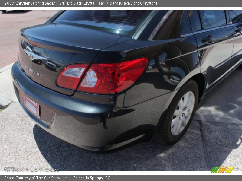 Brilliant Black Crystal Pearl / Dark Khaki/Light Graystone 2007 Chrysler Sebring Sedan