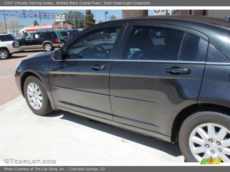 Brilliant Black Crystal Pearl / Dark Khaki/Light Graystone 2007 Chrysler Sebring Sedan