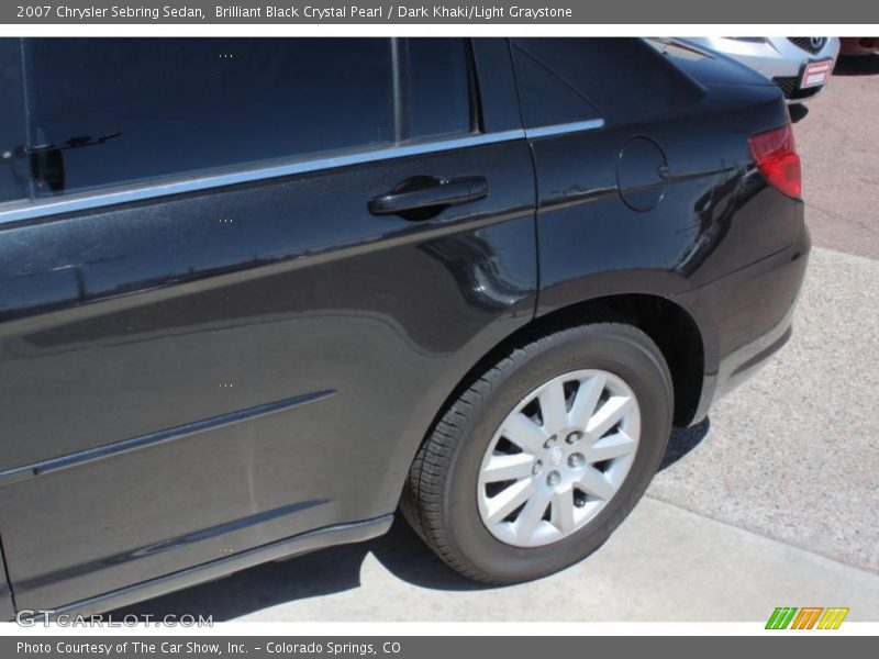 Brilliant Black Crystal Pearl / Dark Khaki/Light Graystone 2007 Chrysler Sebring Sedan