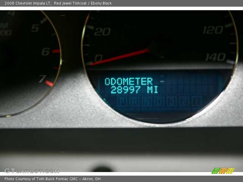Red Jewel Tintcoat / Ebony Black 2008 Chevrolet Impala LT