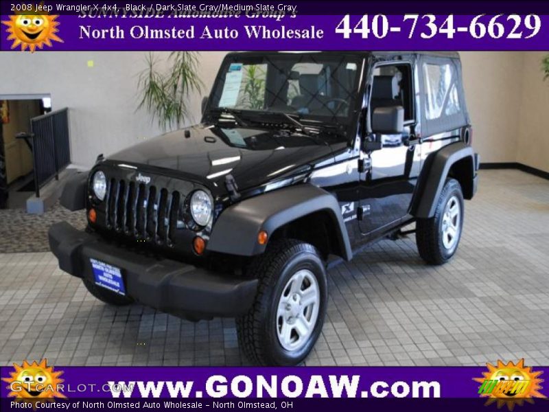 Black / Dark Slate Gray/Medium Slate Gray 2008 Jeep Wrangler X 4x4