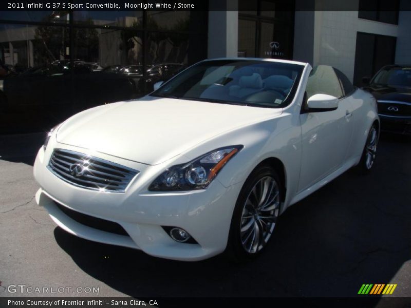 Moonlight White / Stone 2011 Infiniti G 37 S Sport Convertible