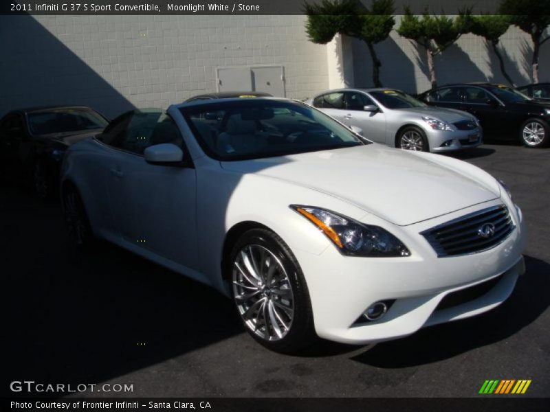 Moonlight White / Stone 2011 Infiniti G 37 S Sport Convertible