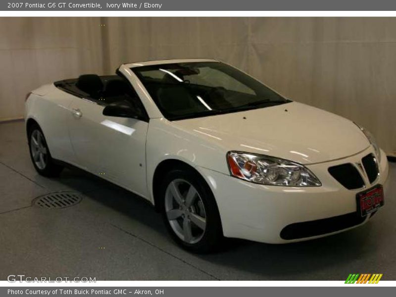 Ivory White / Ebony 2007 Pontiac G6 GT Convertible