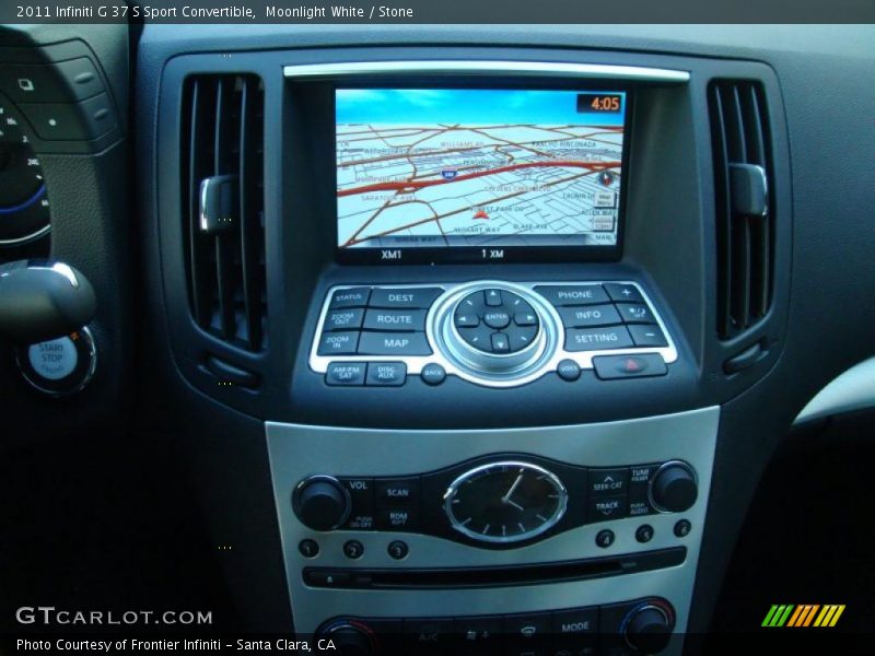 Navigation of 2011 G 37 S Sport Convertible