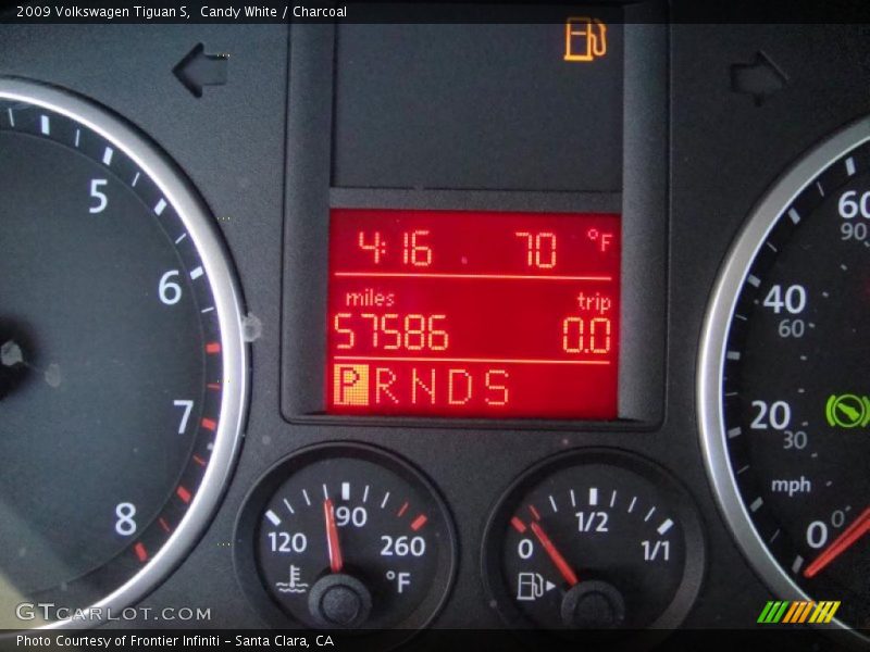 Candy White / Charcoal 2009 Volkswagen Tiguan S