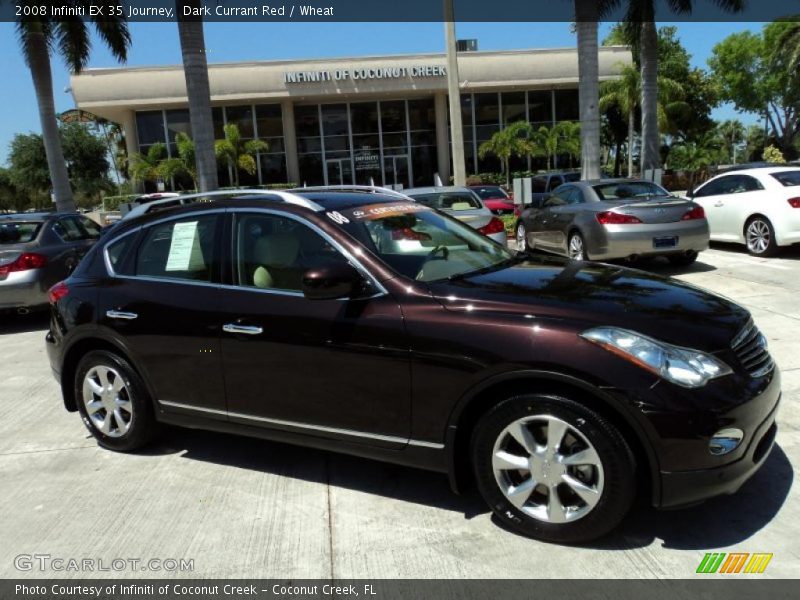 Dark Currant Red / Wheat 2008 Infiniti EX 35 Journey