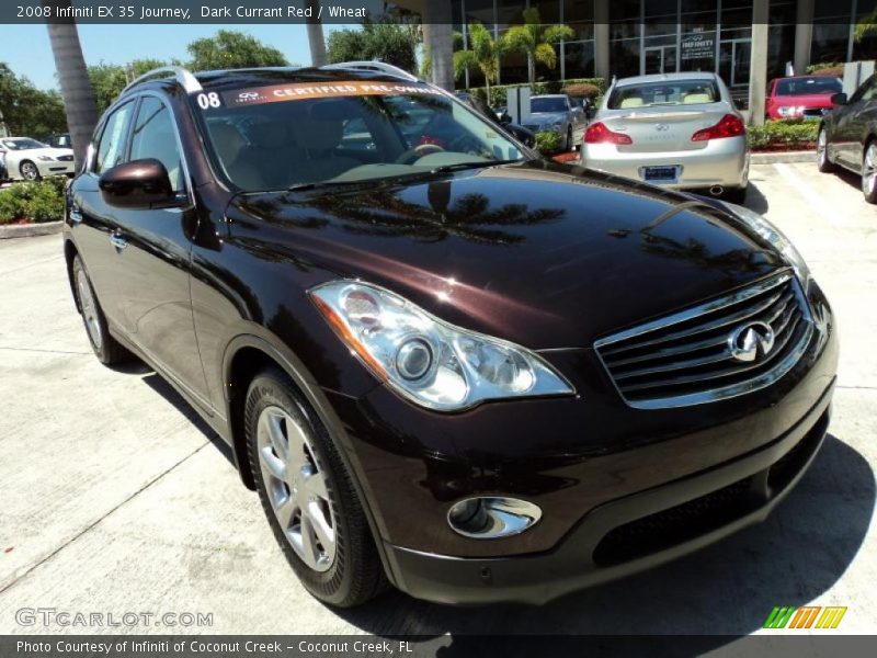 Dark Currant Red / Wheat 2008 Infiniti EX 35 Journey