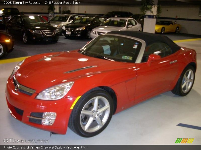 Chili Pepper Red / Black 2008 Saturn Sky Roadster