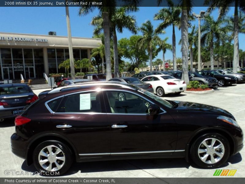 Dark Currant Red / Wheat 2008 Infiniti EX 35 Journey
