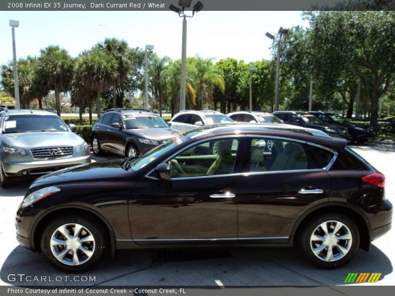 Dark Currant Red / Wheat 2008 Infiniti EX 35 Journey